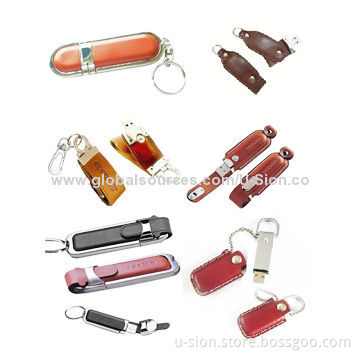 Leather USB Flash Drives with Bootable Function, USB3.0, Supports USB 1.1 and 2.0 Interfaces